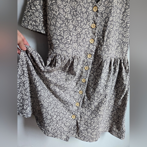 RYLEE + CRU Floral Button-Down 💯 Cotton Dress - Picture 5 of 9